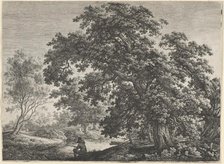 Giant Oak with a Seated Fisherman. Creator: Carl Wilhelm Kolbe the elder.