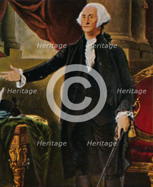 'George Washington 1732-1799. - Stich nach dem Gemälde von G. C. Stuart', 1934. Creator: Unknown.