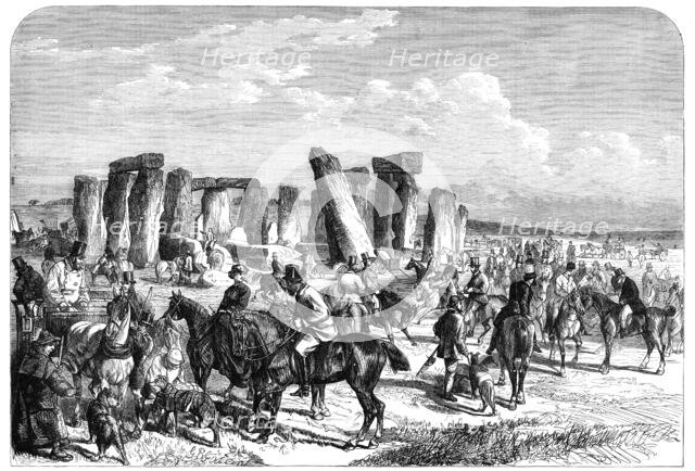 The Wiltshire Champion Coursing Meeting at Stonehenge, 1865. Creator: Unknown.