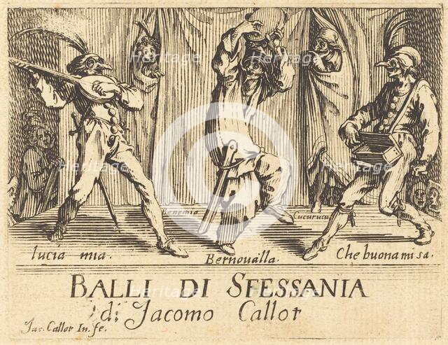 Frontispiece for "Balli di Sfessania", c. 1622. Creator: Jacques Callot.
