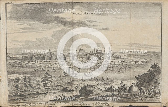 Astrakhan (From: Drie aanmerkelyke reizen), 1675. Artist: Struys, Jan Jansz. (1630-1694)