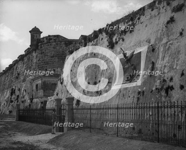 Havana, Cuba, execution wall in Cabanas, between 1890 and 1906. Creator: Unknown.
