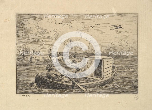 Calling to Shore, 1861. Creator: Charles Francois Daubigny.