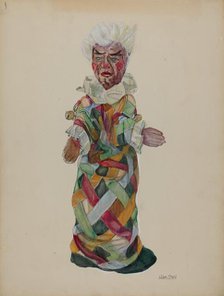 Clown Hand Puppet, 1935/1942. Creator: Lillian Stahl.