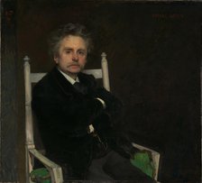 Portrait of Edvard Grieg (1843-1907), 1891. Creator: Peterssen, Eilif (1852-1928).