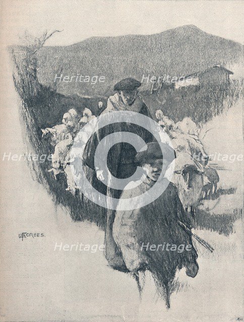 'A Shepherd of the Pyrenees', c19th century. Artist: Elizabeth Adela Forbes.