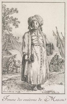 Woman from the Suburbs of Moscow, 1768. Creator: Jean Baptiste Le Prince (French, 1734-1781).