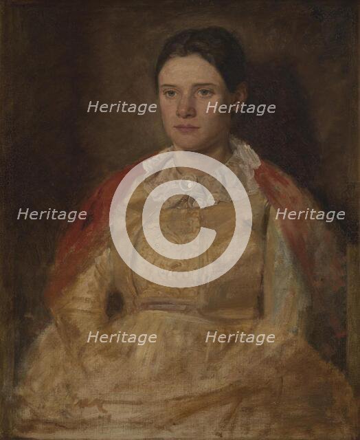 Agnete Skovgaard, née Lange, the artist's wife, 1887. Creator: Joakim Skovgaard.