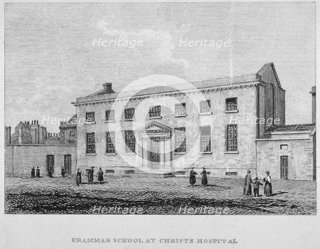 View of the grammar school at Christ's Hospital, City of London, 1823. Artist: JB