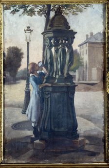 A Wallace Fountain, c1880. Creator: Andre Gill.