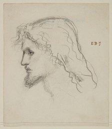 Study for Head of Christ, 1865-67. Creator: Sir Edward Coley Burne-Jones.