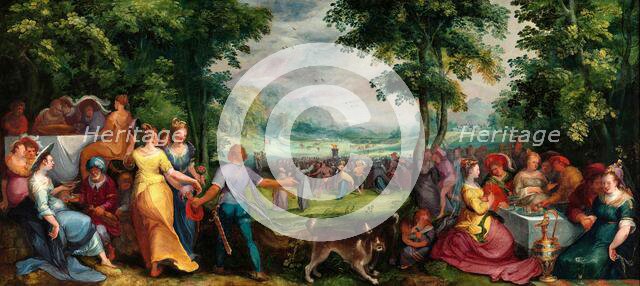 The Dance around the Golden Calf, 1602. Creator: Mander, Karel van, the Elder (1548-1606).