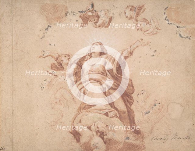 Assumption of the Virgin (after Carlo Maratta?), 17th century. Creator: Anon.