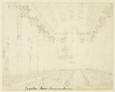 Study for Egyptian Hall Mansion House, from Microcosm of London, c. 1809. Creator: Augustus Charles Pugin.