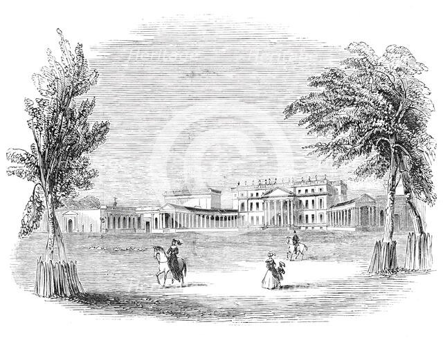 Stowe House, the park front, 1844. Creator: Unknown.