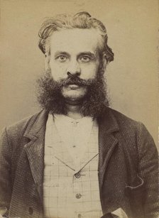 Durey. François, Louis. 43 ans, né le 25/2/51 à Lyon (Rhône). Architecte. Anarchiste. 2/7/..., 1894. Creator: Alphonse Bertillon.