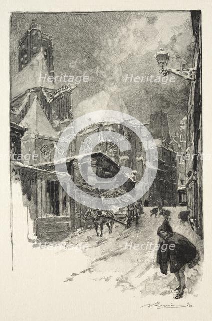 La Rue des Barres, 1886. Creator: Auguste Louis Lepère (French, 1849-1918).