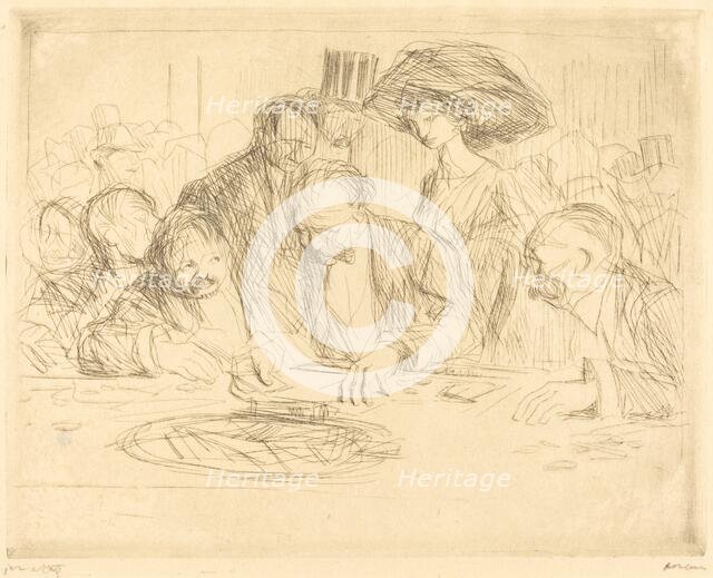 At the Gambling Table (second plate), 1909. Creator: Jean Louis Forain.