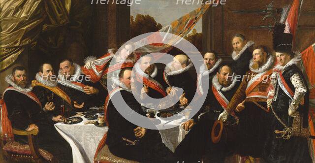 Banquet of the Officers of the St George Civic Guard, 1616. Creator: Hals, Frans I (1581-1666).