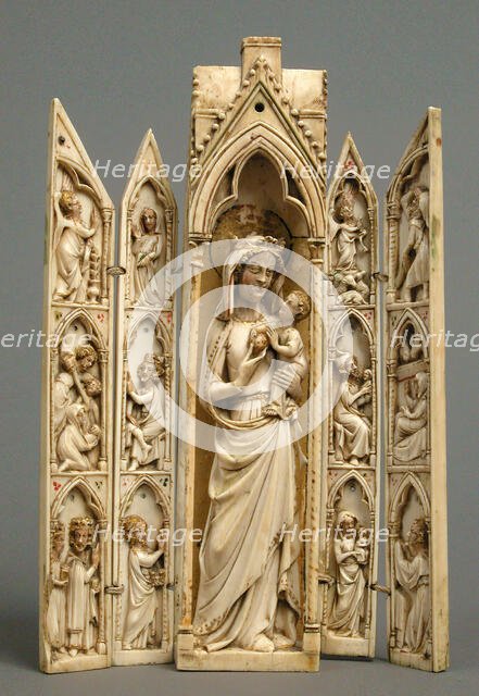Tabernacle with the Virgin and Child and Scenes from the Life of Christ, French, ca. 1300-1325. Creator: Unknown.