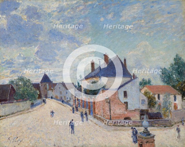 Street in Moret, c. 1890. Creator: Alfred Sisley.