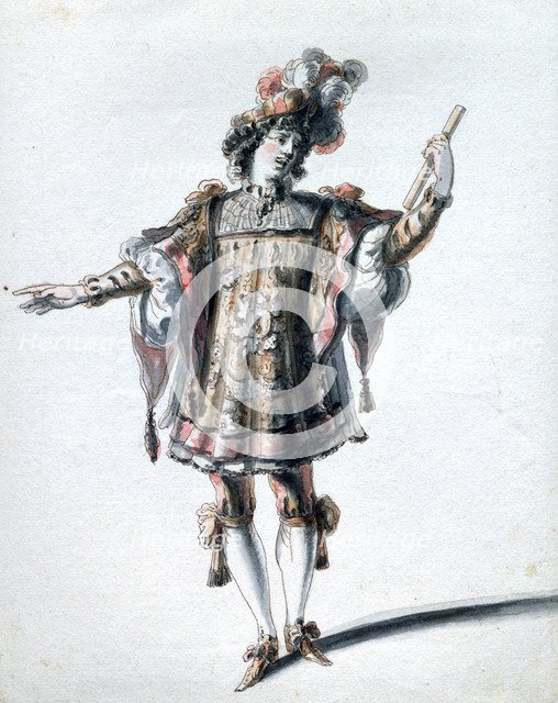Costume design by Jean Berain the Elder, c1680. Artist: Jean Berain