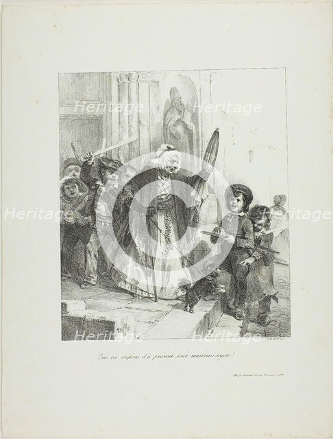 Children these days are a bad lot!, 1827. Creator: Auguste Raffet.