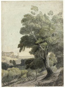 Tivoli, Showing Rome in the Distance, c.1781. Creator: Francis Towne.