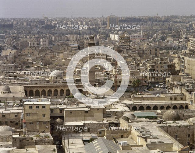 Panoramic view of the city of Aleppo, Syria, 2001. Creator: LTL.