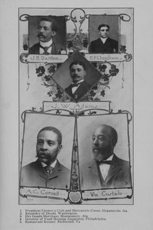 J.H. Darden ; H.P. Cheatham ; J.W. Adams ; A.C. Cornell ; Wm. Custalo., 1902. Creator: Unknown.