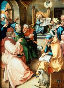 Seven Sorrows Polyptych: Christ among the Doctors, 1495-1496. Creator: Dürer, Albrecht (1471-1528).