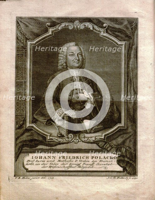 Portrait of Johann Friedrich Polack (1700-1771) , 1755.