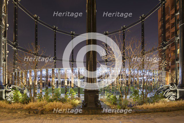 Gasholder Park, King's Cross, Camden, London, 2017. Creator: James O Davies.