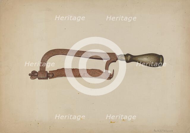 Hack Saw, c. 1938. Creator: Paul Poffinbarger.