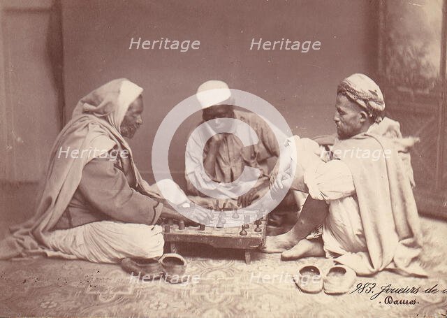 Men Playing Chess, Damascus, 1888. Creator: Unknown.