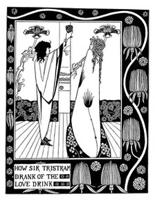 Illustration to the book Le Morte d'Arthur by Sir Thomas Malory. Artist: Beardsley, Aubrey (1872–1898)