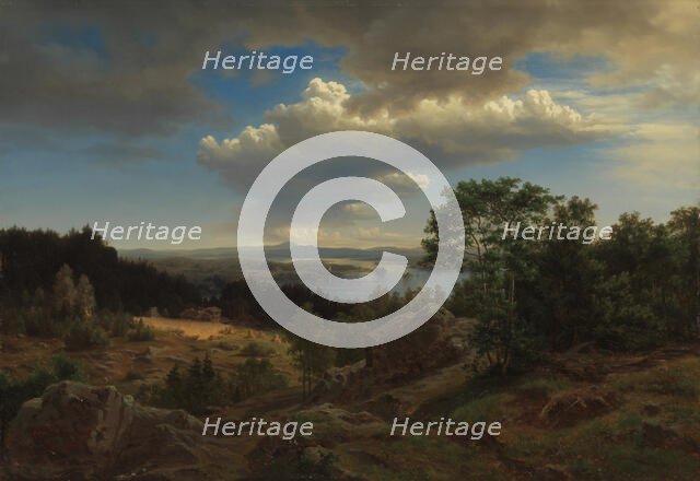 Finnish Landscape, 1855. Creator: Werner Holmberg.