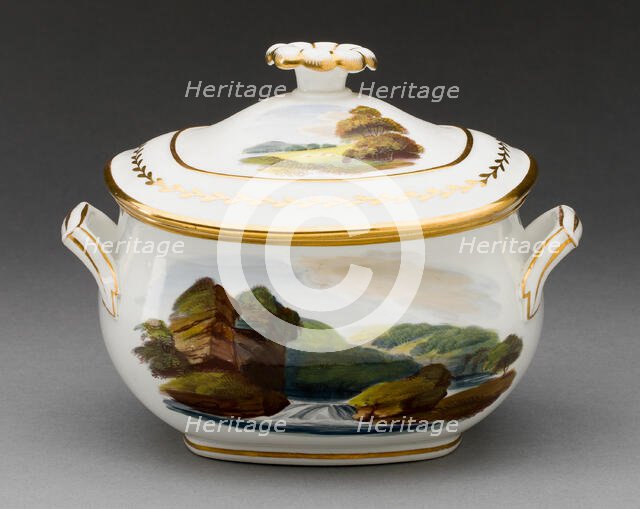 Sugar Bowl with Cover, Burslem, c. 1815. Creator: Wedgwood.