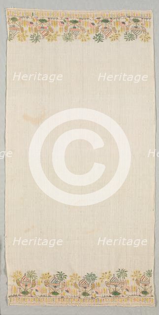 Embroidered Towel, mid 18th century. Creator: Unknown.