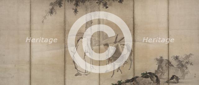 Su Shi (So Shoku) and Pan Lang (Han Ro), early 1600s. Creator: Unkoku T?gan (Japanese, 1547-1618).