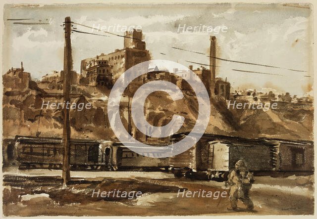 In Hoboken, 1940. Creator: Reginald Marsh.