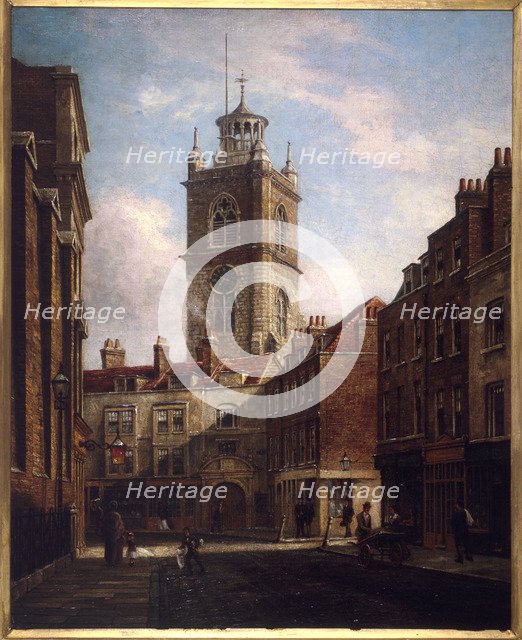 Fore Street and St Giles without Cripplegate. Artist: Walter Riddle
