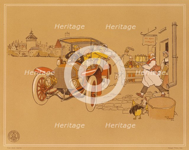 Poster advertising Berliet cars, 1906. Artist: René Vincent