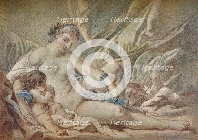 Venus and Cupid, 18th century, (1919). Artist: Louis Marin Bonnet