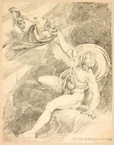 Heavenly Ganymede, plate XV from the second issue of Specimens of Polyautography, 1804. Creator: Henry Fuseli.