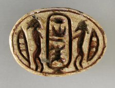 Scarab with Two Bound Enemies (image 2 of 2), 18th-26th dynasties (1504-525 BCE). Creator: Unknown.