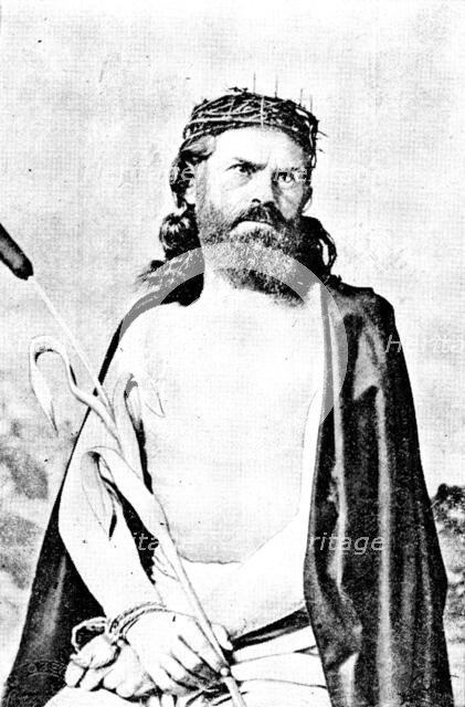 The Ober-Ammergau Passion Play: Christus (Joseph Maier), 1890. Creator: Unknown.