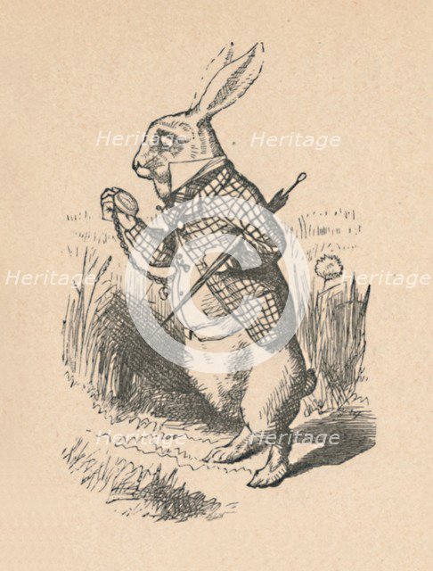 'The White Rabbit with a watch', 1889. Artist: John Tenniel.
