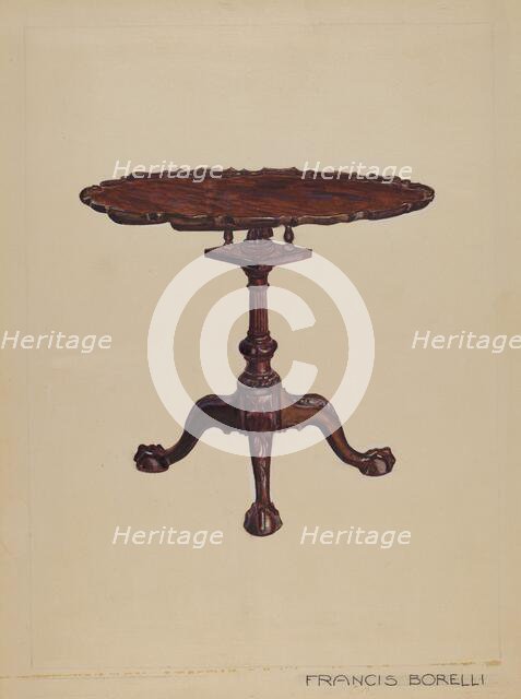 Tilt-top Table, c. 1936. Creator: Francis Borelli.