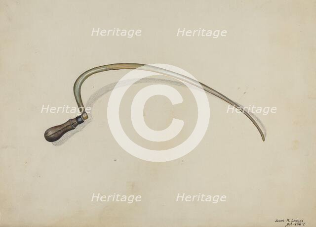 Sickle, c. 1936. Creator: James M. Lawson.